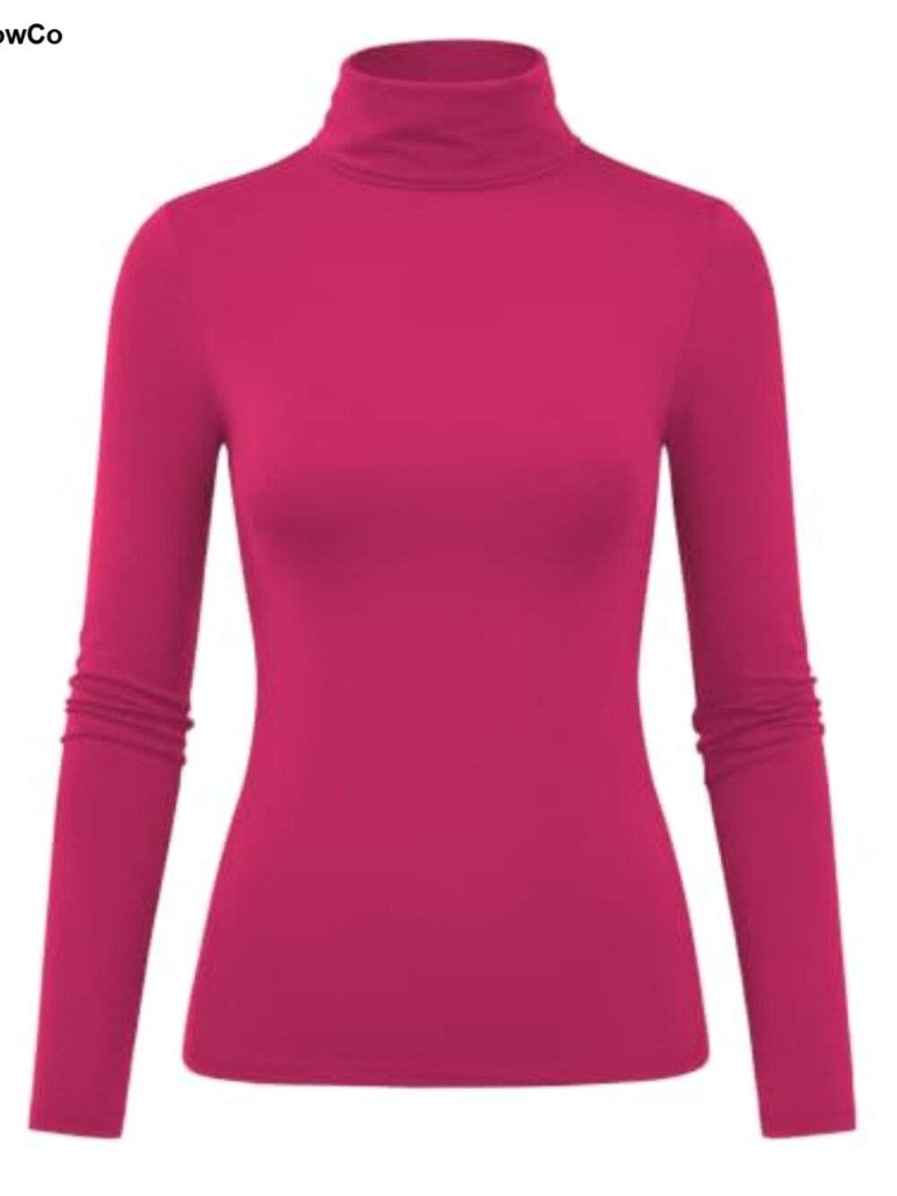 Women's Turtleneck Long Sleeve Top Lightweight Base Layer Slim Fit - Picture 3 of 6